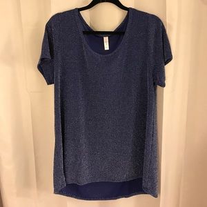 Lularoe classic elegant navy and sparkly top
