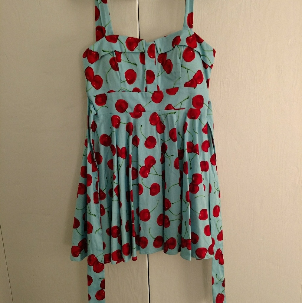 50s style cherry dress