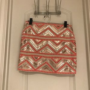Express Aztec print mini skirt