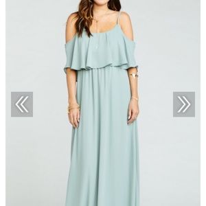 Show me your mumu Caitlin silver sage dress S