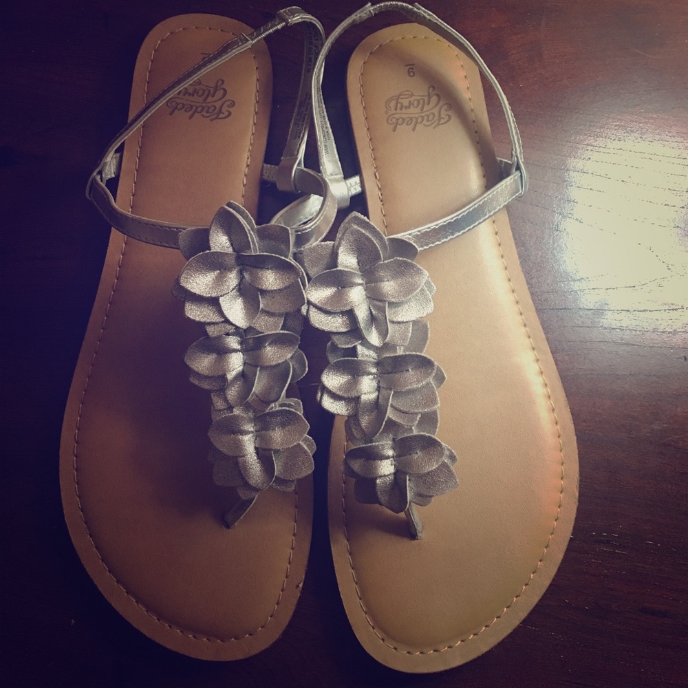 Silver sandals