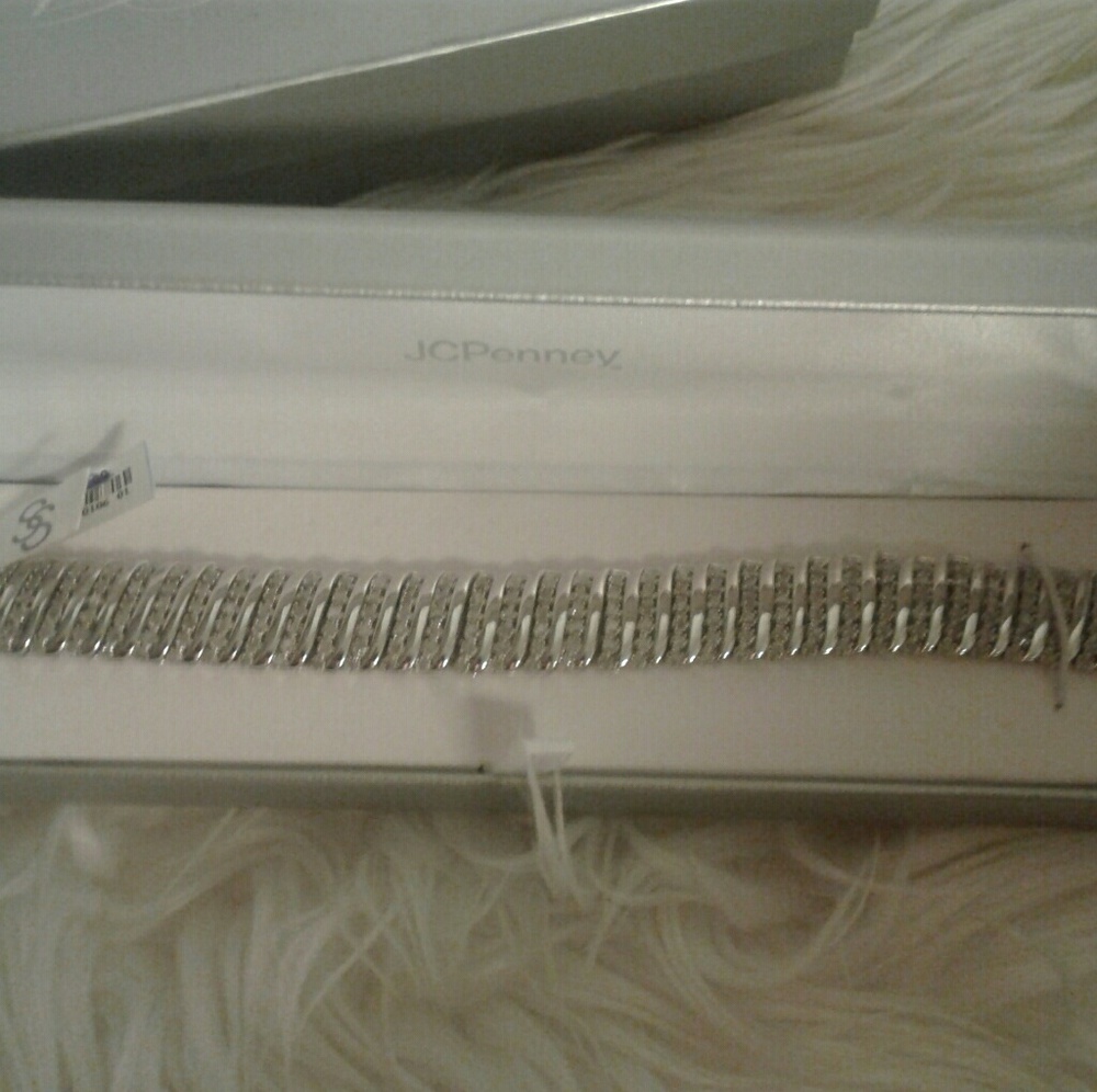 5 carrot cttw diamond sterling silver bracelet