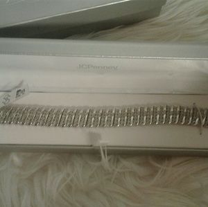 5 carrot cttw diamond sterling silver bracelet