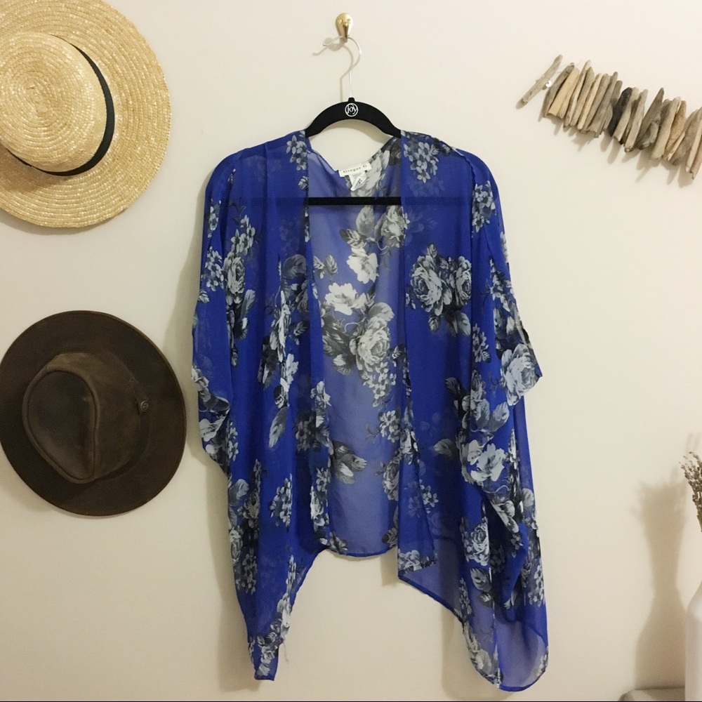 Blue Floral Kimono