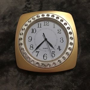 **FREE** Bejeweled gold color clock
