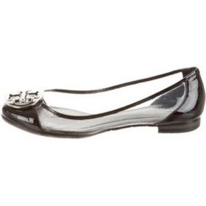 TORY BURCH black flats with transparent sides