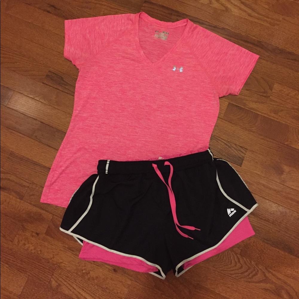 Under Armour Tee + Reebok Shorts