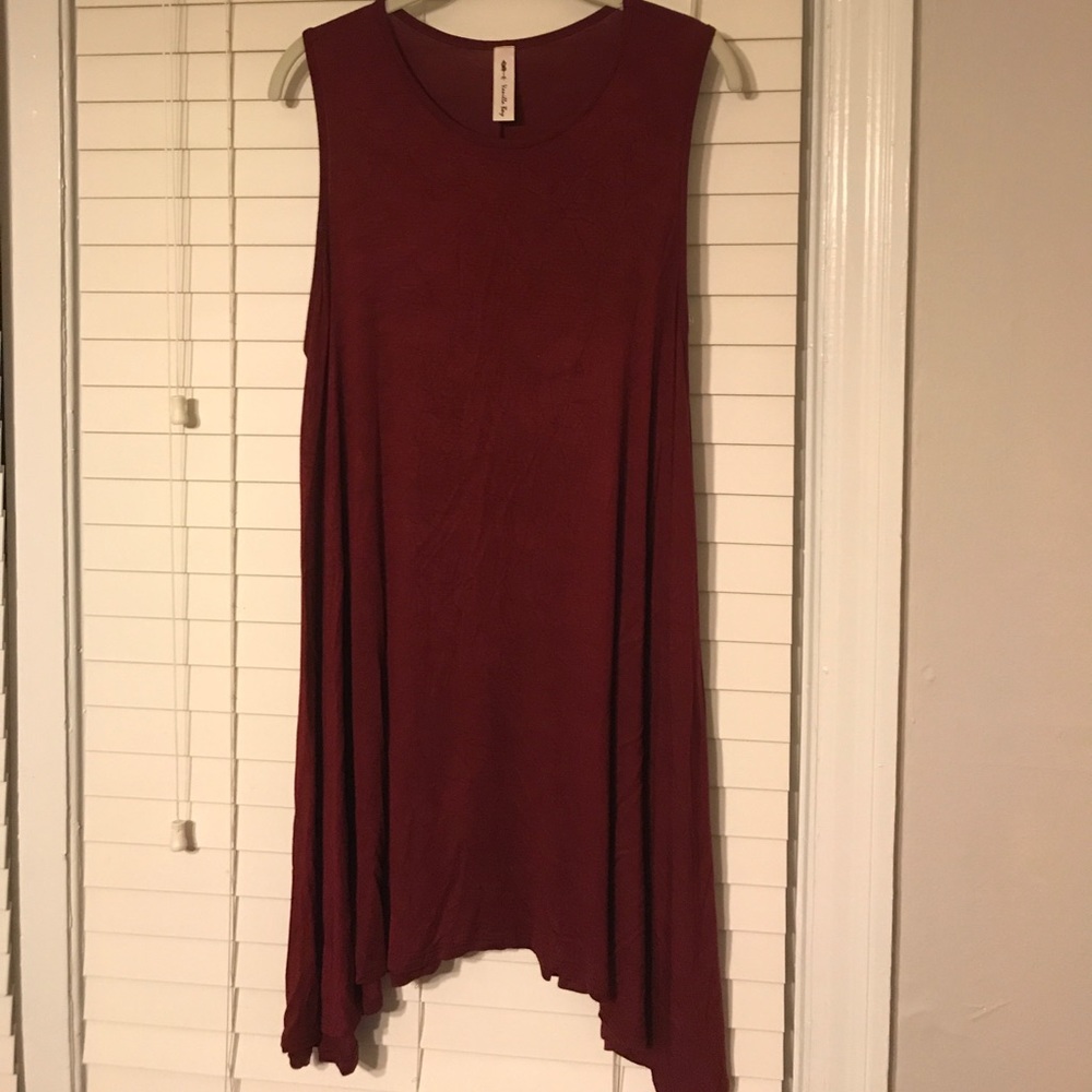 Crimson cotton dress