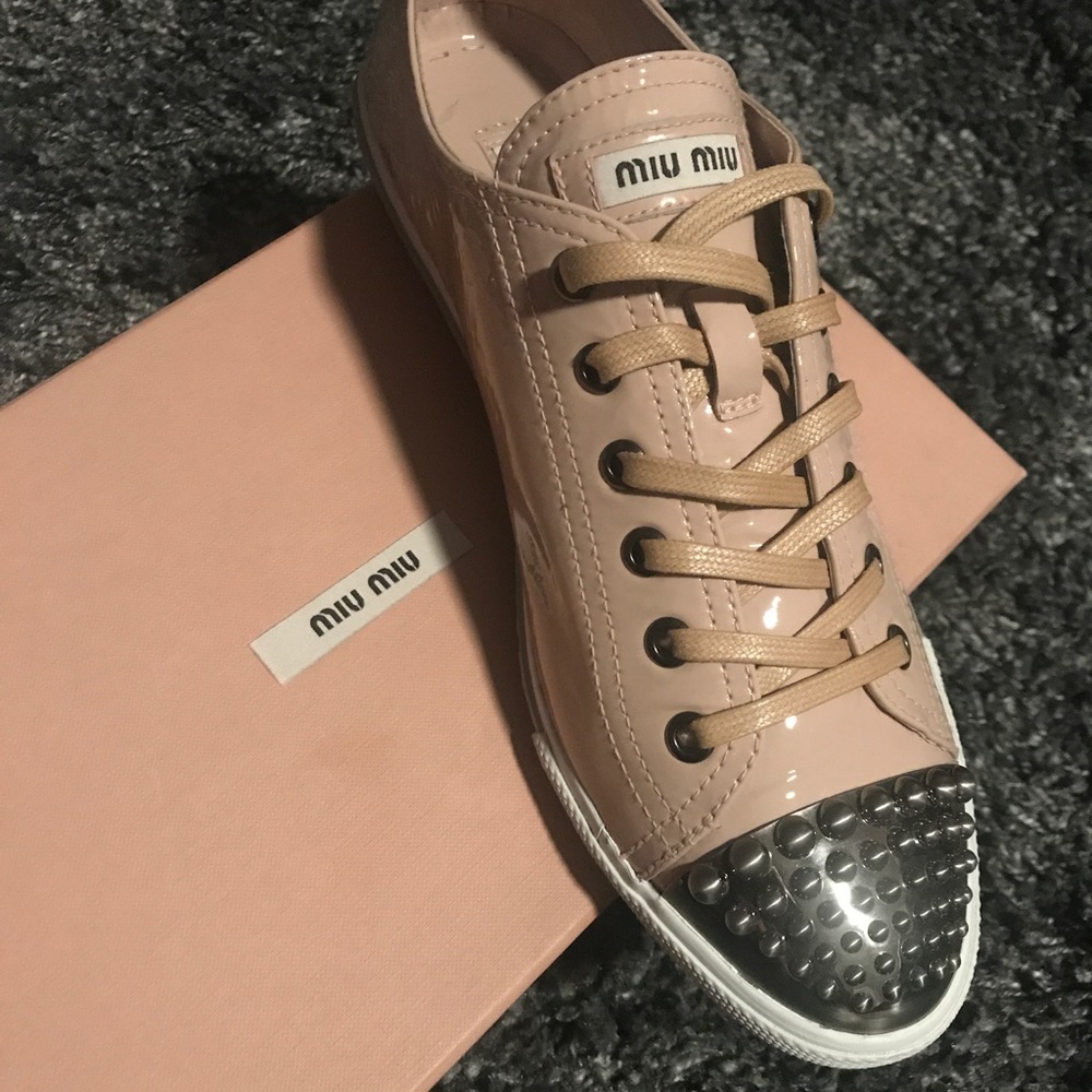 Gently used worn twice Miu Miu tennis shoes