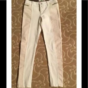 STELLA MCCARTNEY TWO TONE CREME COLOR JEANS 25