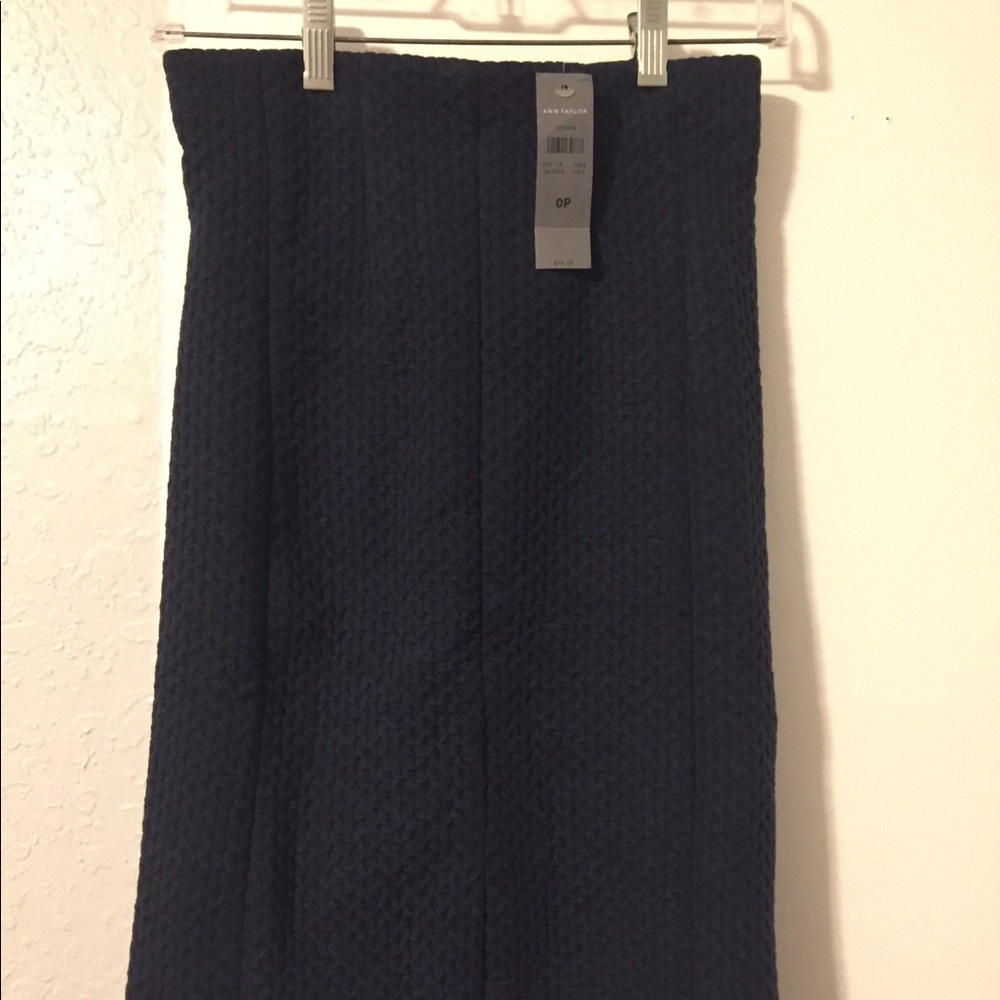 Ann Taylor dark blue pencil skirt