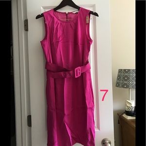 VGUC Trina Turk Hot Pink Dress w/ Matching Belt