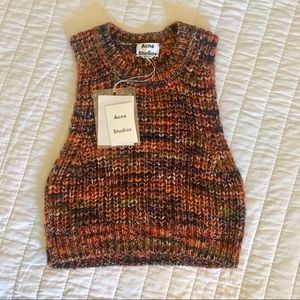 Acne Studios Knit Cropped Sleeveless Sweater NWT