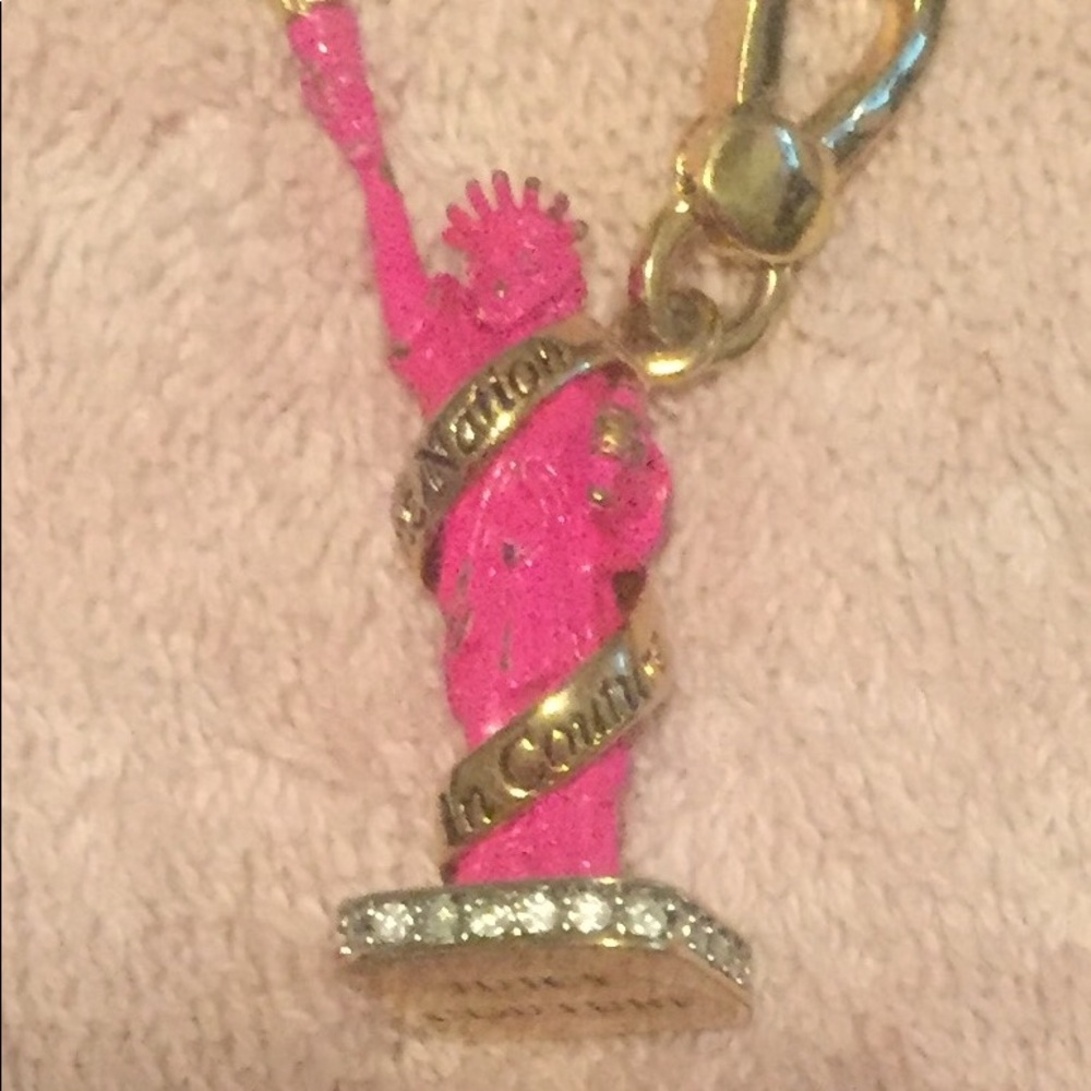 Juicy couture pink Statue of Liberty charm