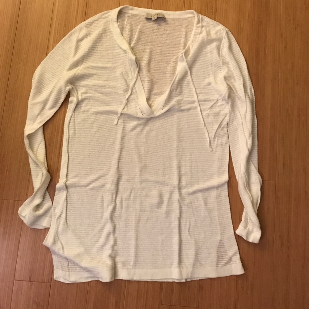 Loft White sweater tunic
