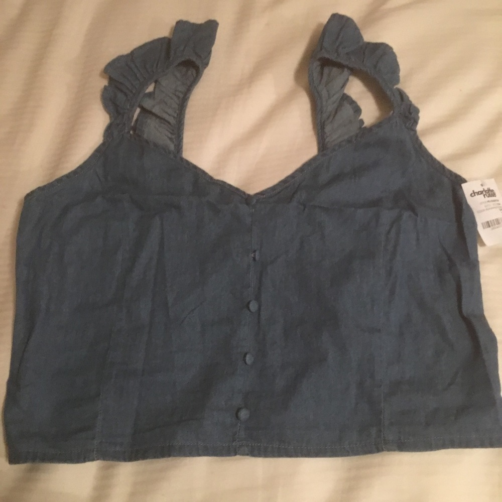 Charlotte Russe denim crop top