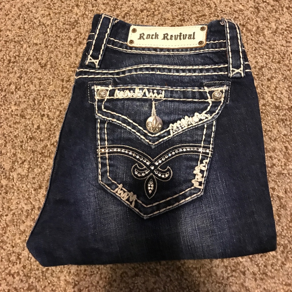 Elaina skinny rock revival jean