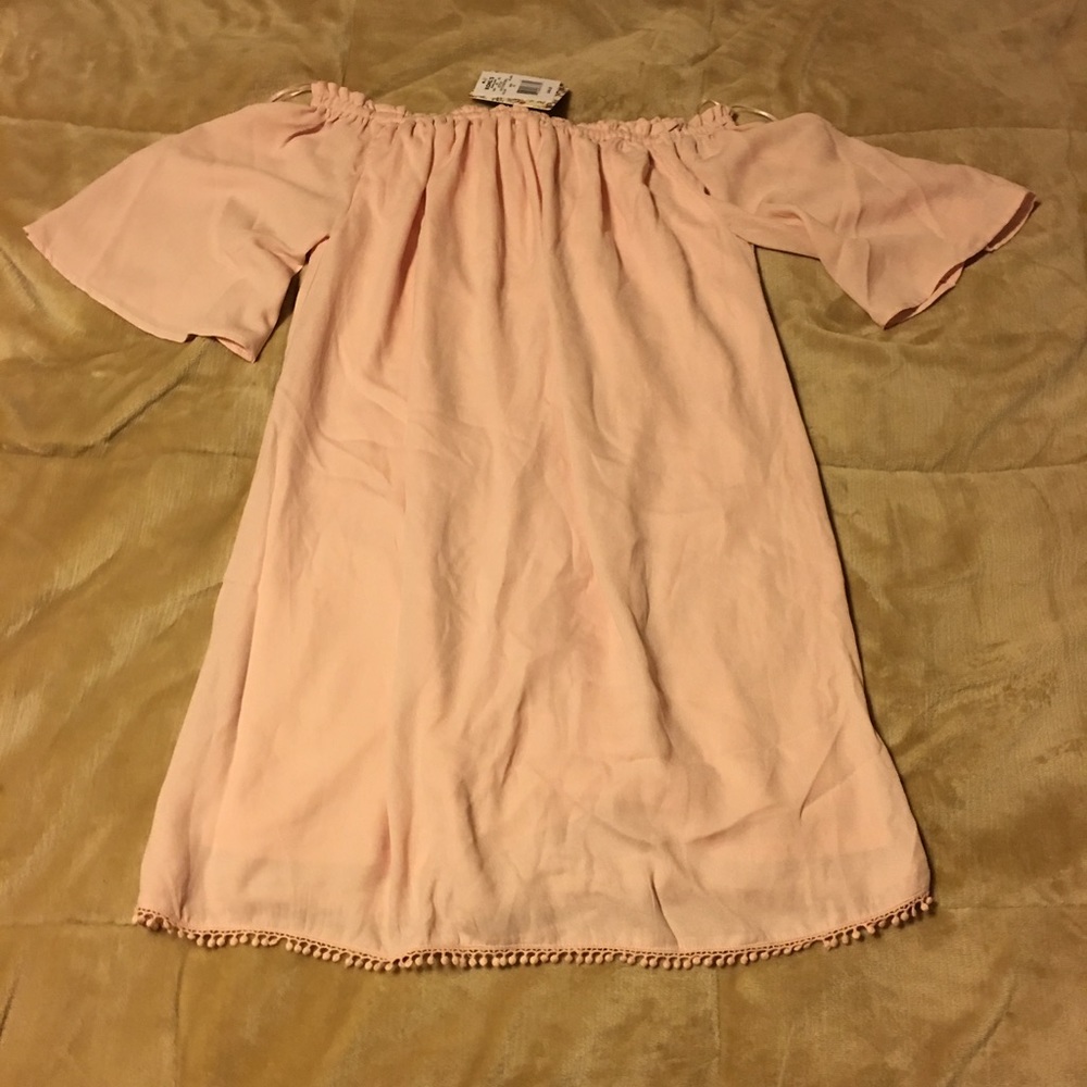 Blush off the should dress