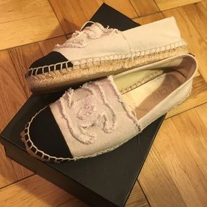 Black & white classical Espadrilles shoes