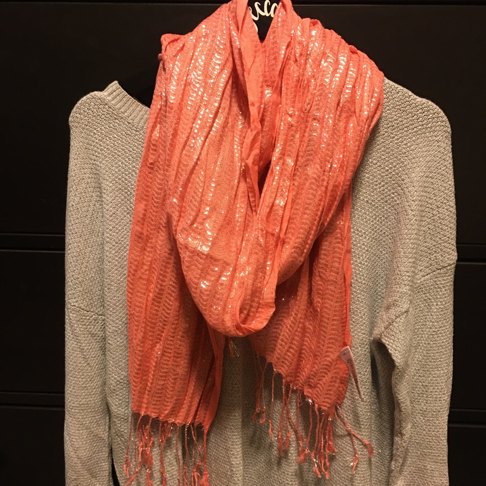 Shimmery pink scarf