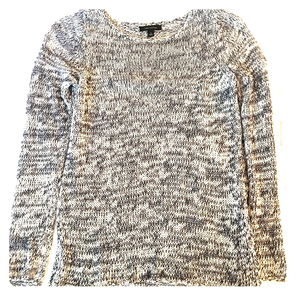 Ann Taylor knitted blue/grey sweater