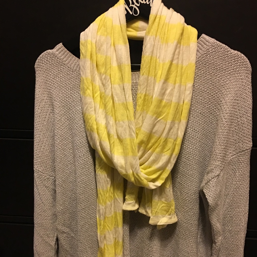 Yellow and white scarf