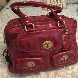 Coach Red Patent Peyton