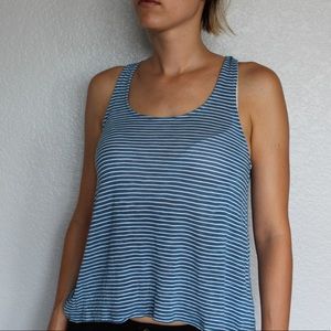 Blue and White Striped Razorback Shirt