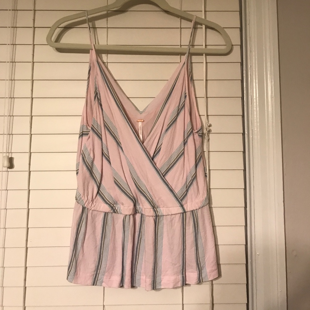 Pink free people tank
