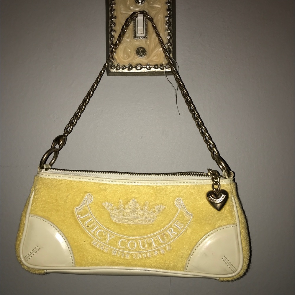 Juicy couture yellow terrier purse