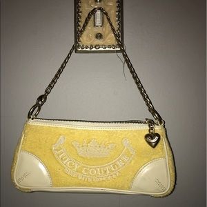Juicy couture yellow terrier purse