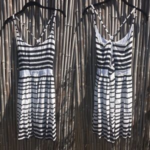 Black and White Striped Summer Dress