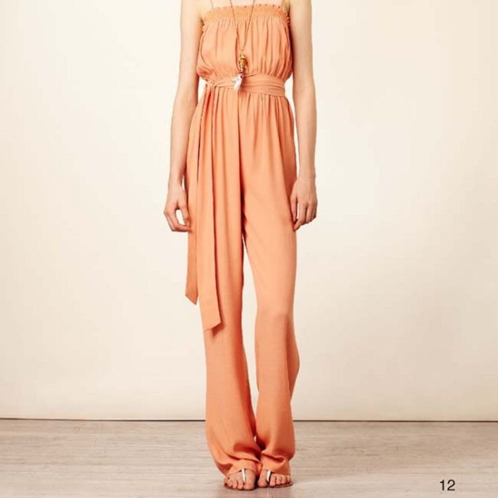 Paul & Joe Sister Orange Crepe Jumpsuit