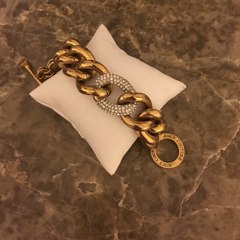 Juicy Couture pave chain link bracelet