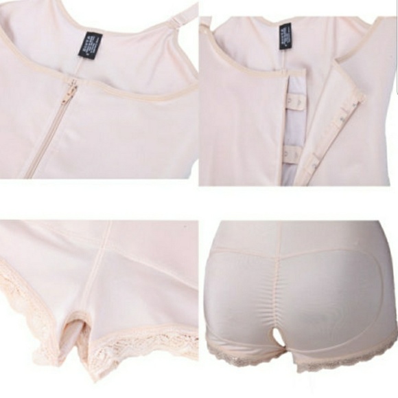 Black Full Body Shaper High Compression Strappy Wa - Picture 6 of 7