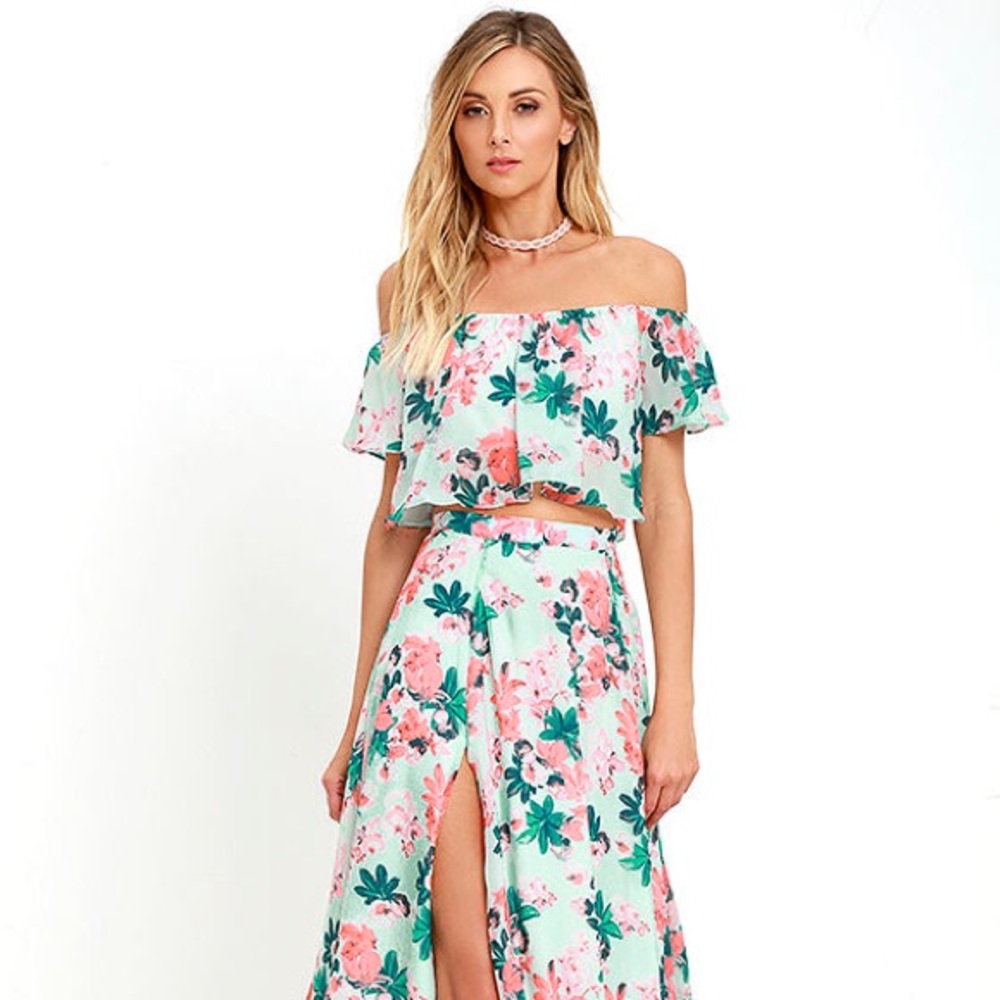 Mint Floral 2-Piece Maxi