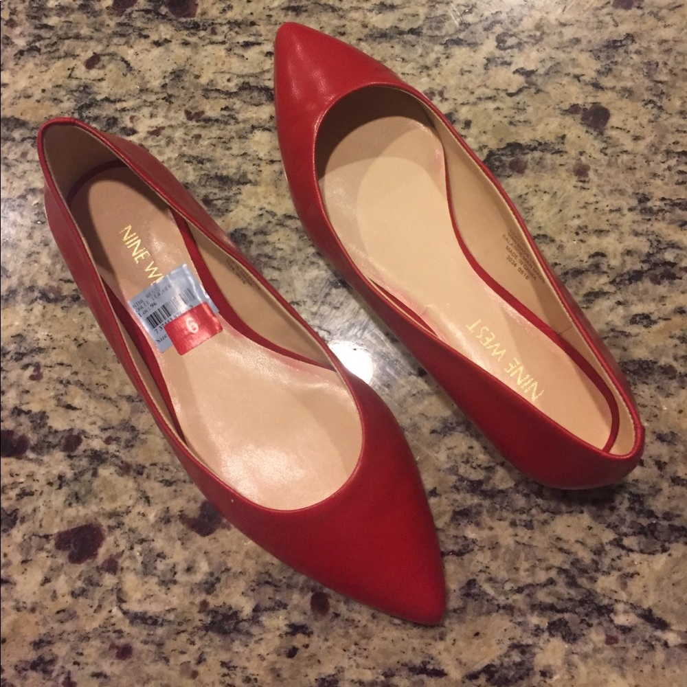 Nine West Red Flats