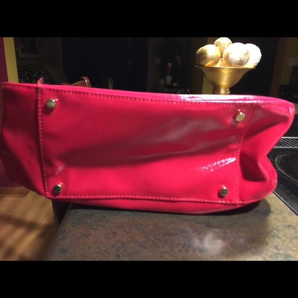 KATE SPADE NEW YORK LEATHER DOME HAND BAG | Mercari Kate Spade pink bag with leather rolled handled