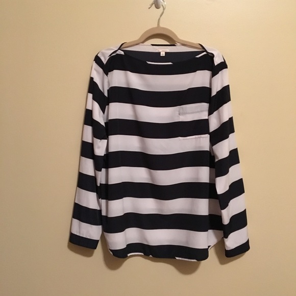 GAP Tops - Gap Navy and White Striped Rayon Top XL