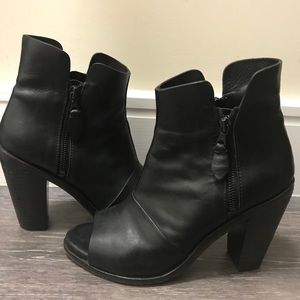 Rag and Bone Leather Peep-toe Booties