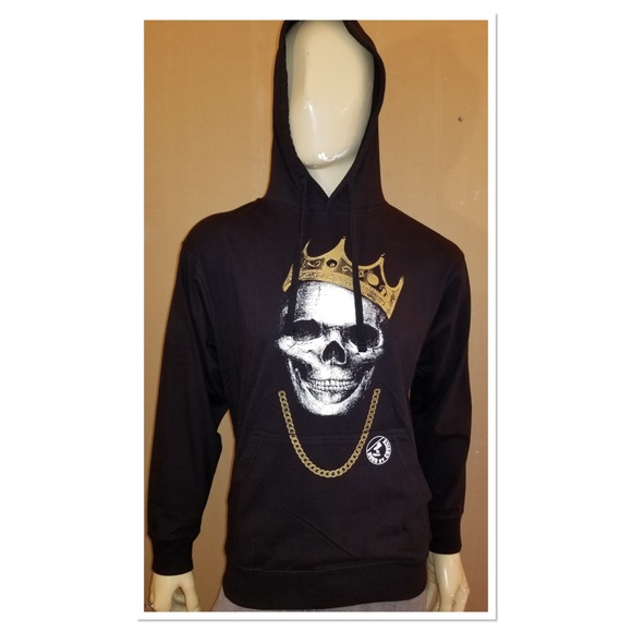 Hood King Skull Jersey Hoodie / Hood By Choice ® - Picture 1 of 5