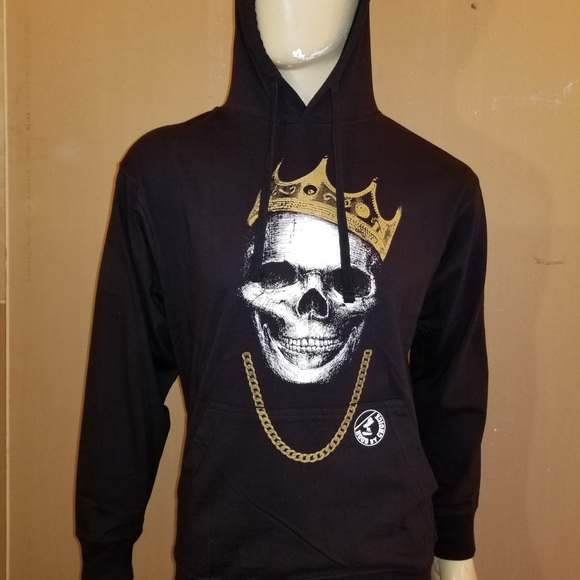 Hood King Skull Jersey Hoodie / Hood By Choice ® - Picture 2 of 5