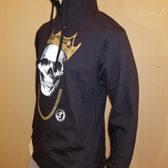 Hood King Skull Jersey Hoodie / Hood By Choice ® - Picture 3 of 5