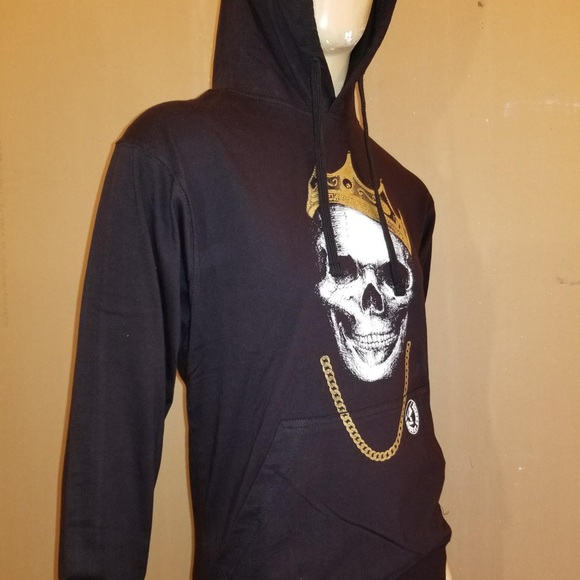 Hood King Skull Jersey Hoodie / Hood By Choice ® - Picture 4 of 5