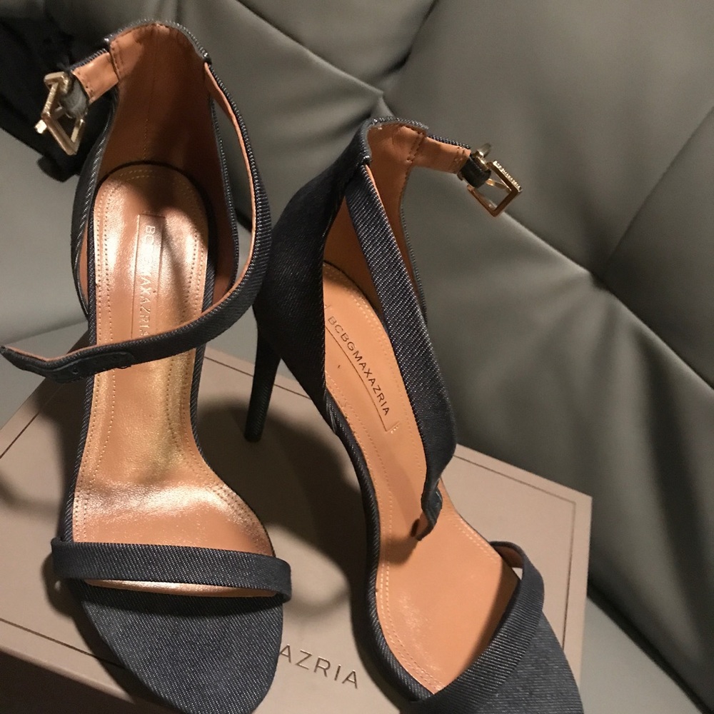 BCBG denim sandals