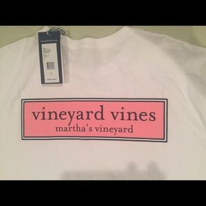 VINEYARD VINES | CLASSIC BOX LOGO IN PINK/WHITE