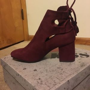 Maroon heels/booties