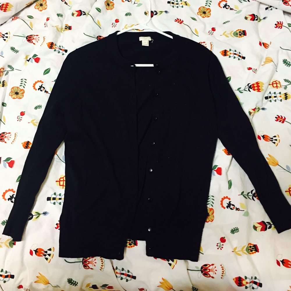 J. crew Black short cardigain