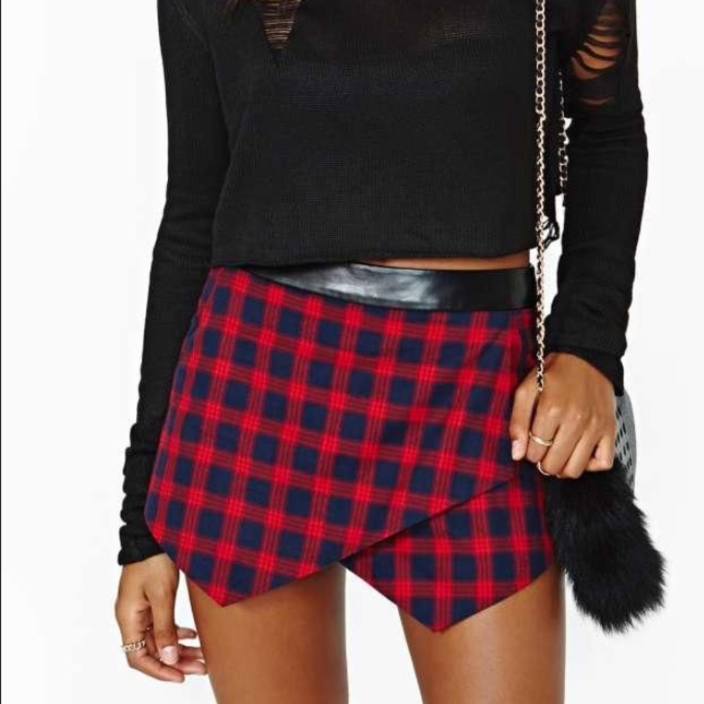 Plaid print skort - size small