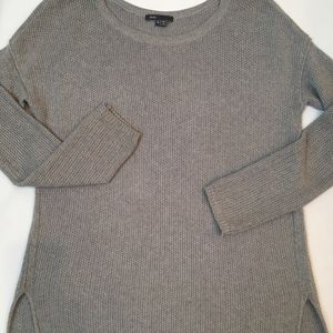 VINCE Textured Cotton/Cashmere Blend Tunic Sweater